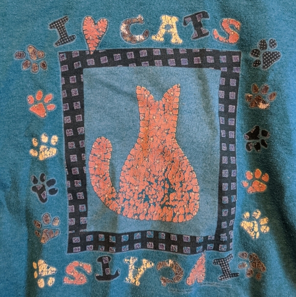 Vintage 90s Cat Sweatshirt Crewneck - Picture 6 of 6